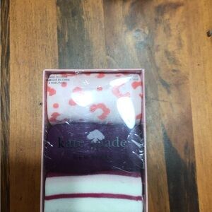 Kate Spade Red and Purple Sock Trio